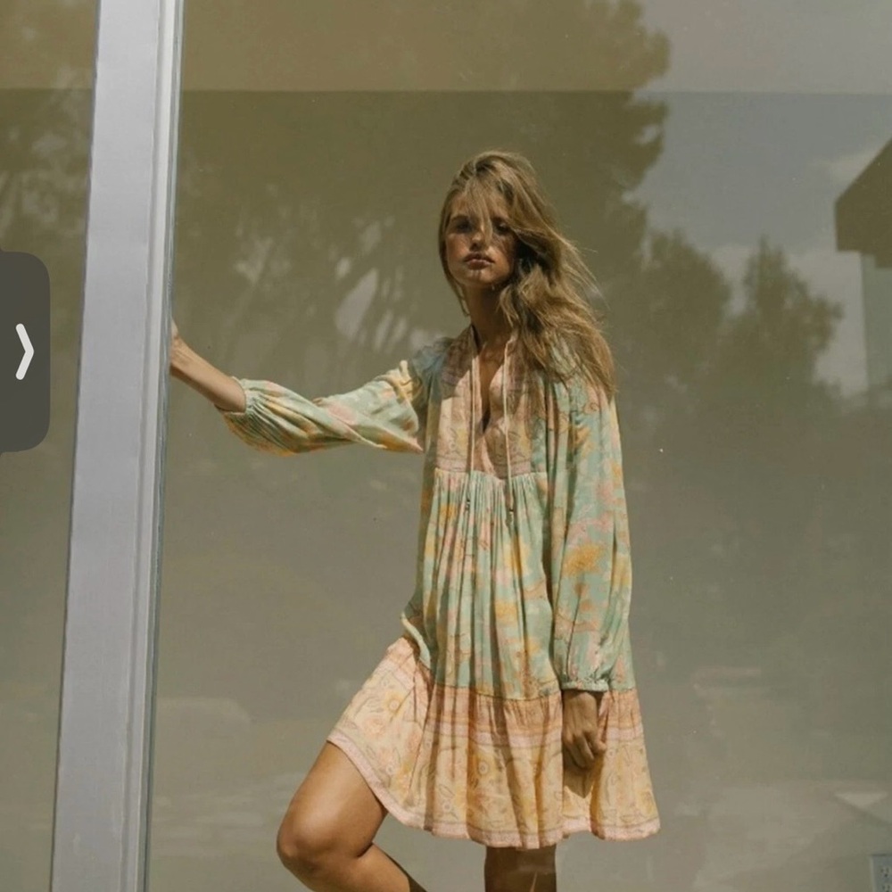 Spell Mini Dress Garden Party Butterfly Boho Green Size XXS
